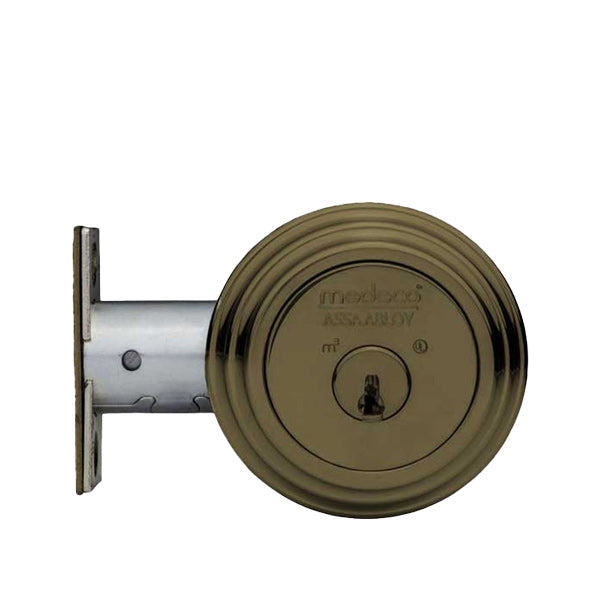 Medeco - 11R523T - Maxum Residential Deadbolt - 2 3/8" Backset - 10 - Satin Brass Blackened - DLT Keyway - Grade 1