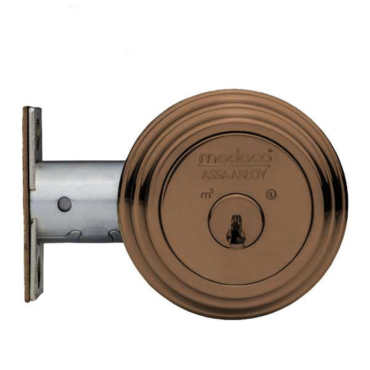 Medeco - Maxum Commercial Deadbolt - M3 - Single Cylinder - Pinned 6-Pin - 2-3/8" Backset - 24 - Dark Bronze - DLT Keyway - UHS Hardware