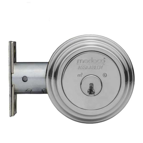 Medeco - 11TR503 - Maxum Residential - M3 - Single Deadbolt - 2-3/8" Backset 1" Front - 26 - Satin Chrome - Cylinder x Thumbturn - DLQ Keyway - Grade 1 - UHS Hardware