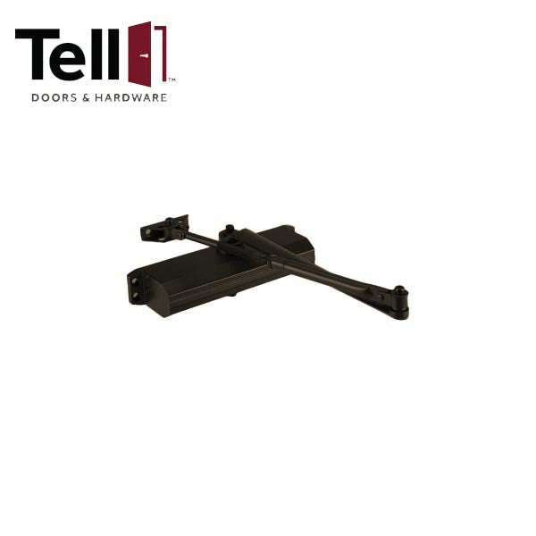 TELL - 600 Series - Heavy Duty Commercial Door Closer - Parallel Arm Bracket - Fixed Size - Size 4 - No Cover - Backcheck - Optional Finish