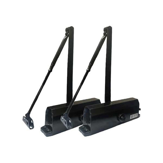 2 X Hydraulic Door Closer / Back Check W/ P.a Bracket - Grade 1 Duradonic Size 4 (Bundle Of 2) (2