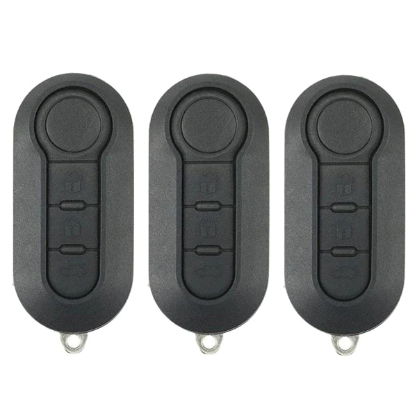 3 x 2012-2017 Fiat 500 / Dodge Ram Promaster City / 3-Button Flip Key / LTQF12AM433TX / Delphi BCM (AFTERMARKET) ( Pack of 3 )