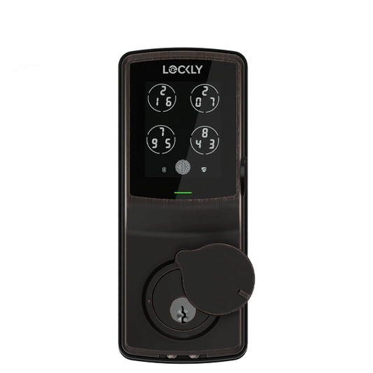Lockly - PGD728FVB - Secure PLUS Fingerprint Biometric Electronic Deadbolt - Keypad - Bluetooth App Controlled - Venetian Bronze