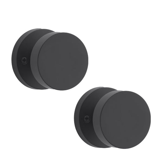 Baldwin Reserve - FD.CON.CRR.190 - Contemporary Knob Set - Round Rose - 190 - Satin Black - Full Dummy - Grade 2