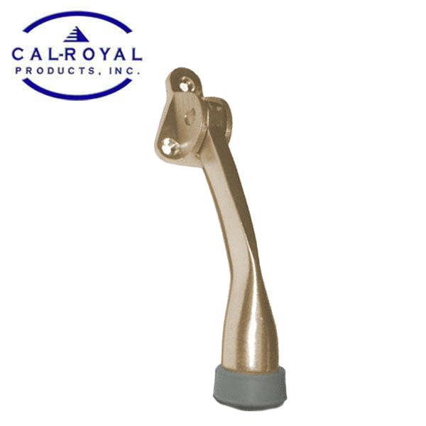 Cal-Royal - DH25 - Kick Down Door Stop - 4" - Die Cast Zinc - Rubber Stop - Optional Finish