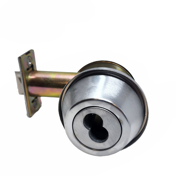 Cal Royal - Single Cylinder Gate Latch - Standard Duty - IC Core - Satin Chrome - Grade 2