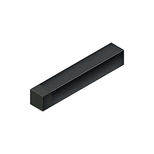 Deltana - 4" Modern Square Baseboard Bumper - Solid Brass - Flat Black