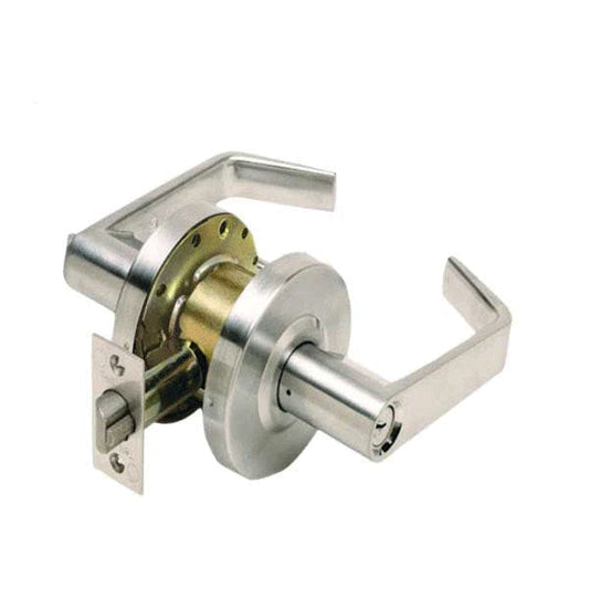 TELL - CL100249 - Heavy Duty Cylindrical Leverset - Cortland - Optional IC Core - 2 3/4" Backset - Satin Chrome - Grade 1 - Entrance