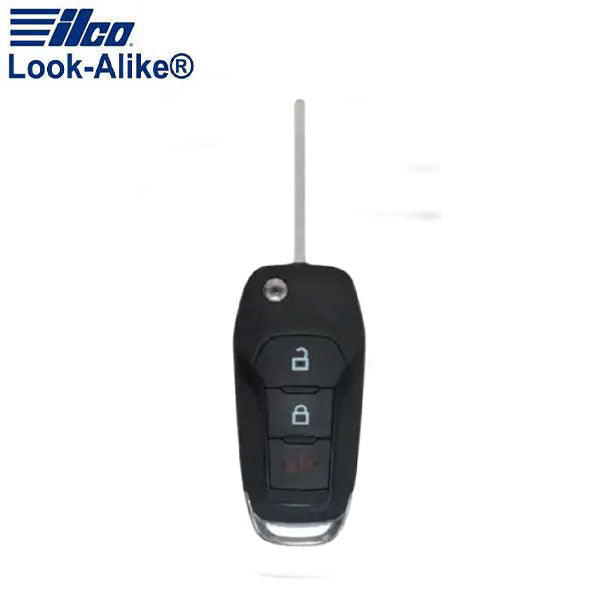 Ilco - 2015-2020 Ford - FORD-FLIP3B1 - 3-Button Flip Remote Key SHELL (AFTERMARKET)
