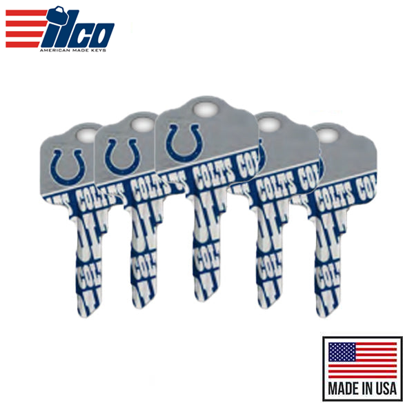 Ilco - NFL TeamKeys - Key Blank - Indianapolis Colts - KW1 (5 Pack)