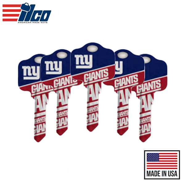 Ilco - NFL TeamKeys - Key Blank - New York Giants - SC1 (5 Pack)