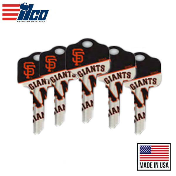 Ilco - MLB TeamKeys - Key Blank - San Francisco Giants - SC1 (5 Pack)