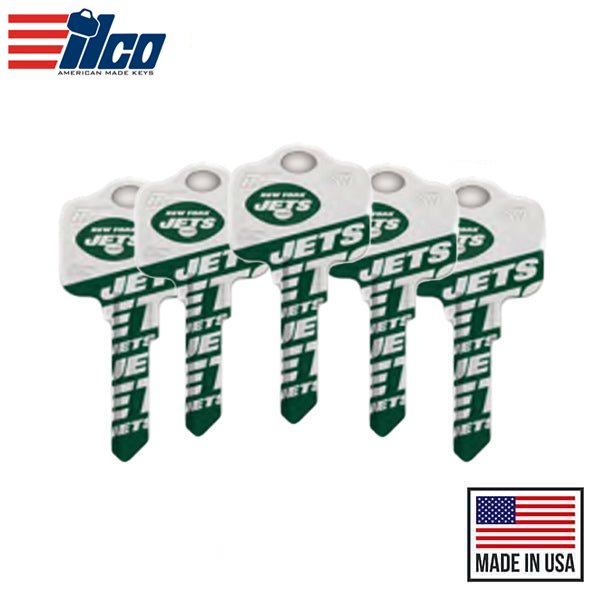 Ilco - NFL TeamKeys - Key Blank - New York Jets - KW1 (5 Pack)
