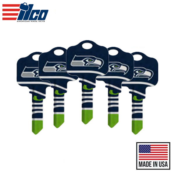 Ilco - NFL TeamKeys - Key Blank - Seattle Seahawks - KW1 (5 Pack)