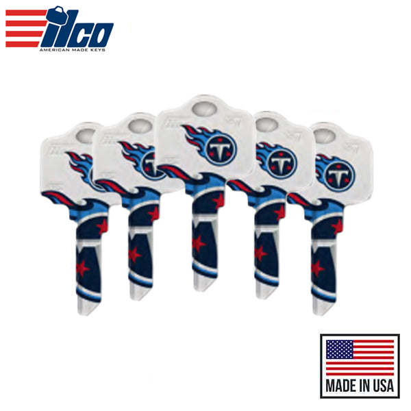 Ilco - NFL TeamKeys - Key Blank - Tennessee Titans - KW1 (5 Pack)
