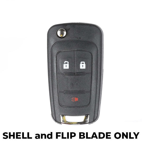 2010-2019 Chevrolet / 3-button Flip Key SHELL for OHT01060512 (AFTERMARKET)