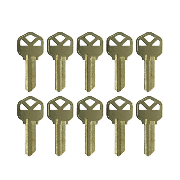 100 x KW1 Keys - Brass Finish Kwikset Key Blanks (Pack of 100)