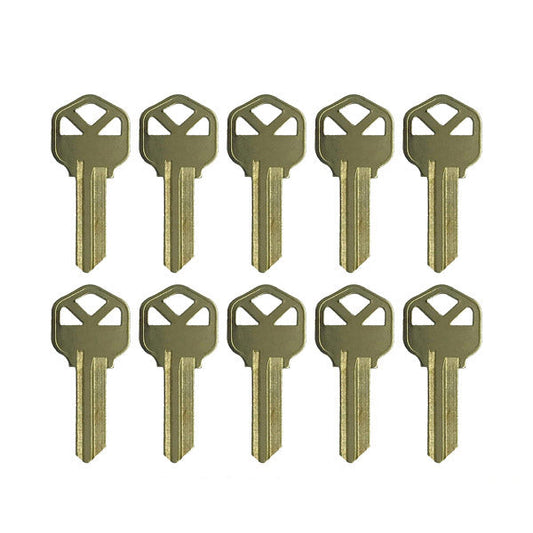 100 x KW1 Keys - Brass Finish Kwikset Key Blanks (Pack of 100)