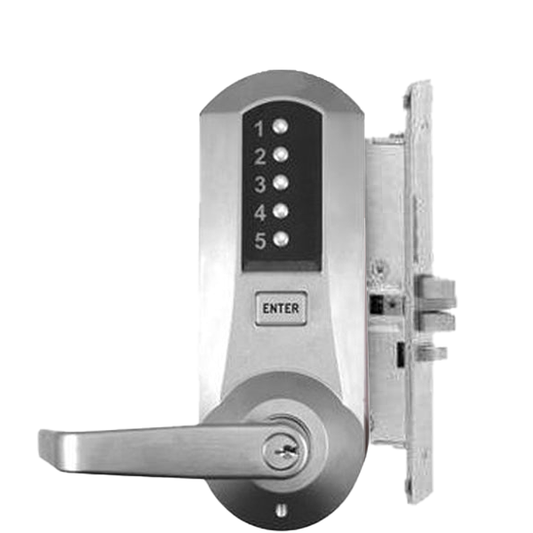 Simplex - 5066XS - Mechanical Pushbutton Mortise Lever Lock - Schlage C - KIL - Winston Lever - 2¾" Backset - Satin Chrome - Grade 1