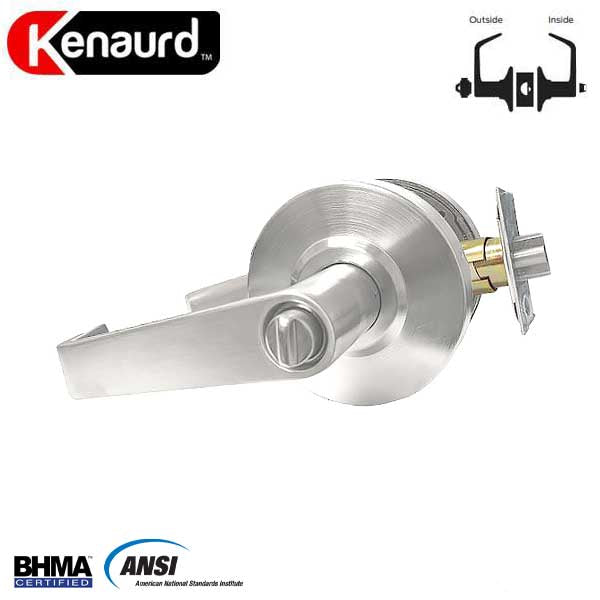 10 x Commercial Lever Handle - 2-3/4” Standard Backset - Satin Chrome - Entrance - Grade 2 - UHS Hardware