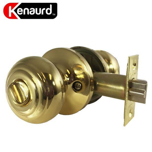 Premium Knobset Entry Lock - Polished Brass - UHS Hardware