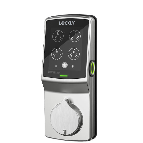 Lockly Guard - DEADBOLT 728W -Keypad- Biometric Fingerprint Reader- Wi-Fi-Bluetooth App Controlled - Fire Rated - Satin Nickel