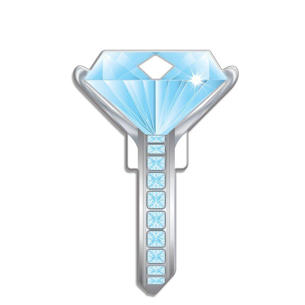 LuckyLine - B102K - Key Shapes - Diamond Ring - Kwikset - KW1 - Single Key