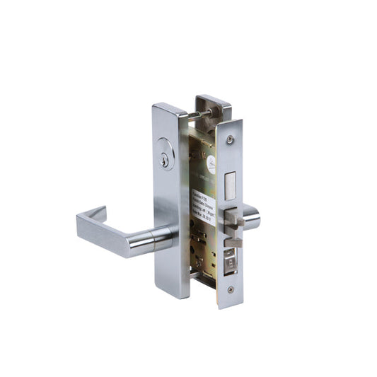 TELL - CL100977 - Heavy Duty Mortise Lock - Satin Chrome - 2-3/4" Backset - Entry
