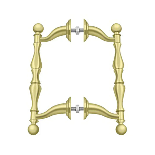 Deltana - Offet Handle Pull - Back-To-Back Set - Fits 1-1/8"- 1-3/8" Doors - Optional Finish