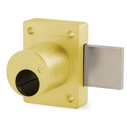 Olympus - 754LC - Deadbolt Door & Drawer Cabinet Locks for Sargent Original Cylinders - Less Cylinder - 1-3/8" Cylinder Length - Polished Brass - Grade 1 - UHS Hardware