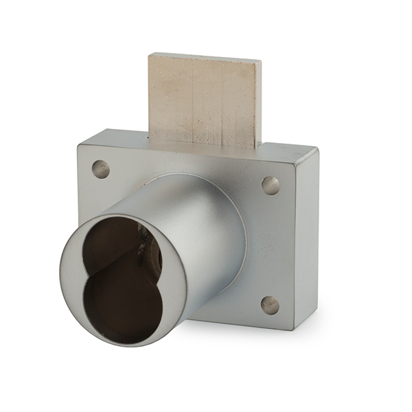 Olympus - 931DW - Cabinet Deadbolt Drawer Lock - IC: For Medeco or Yale Large-Format Cores - Less Cylinder - Satin Chrome - Optional Key Retaining - Grade 1 - UHS Hardware