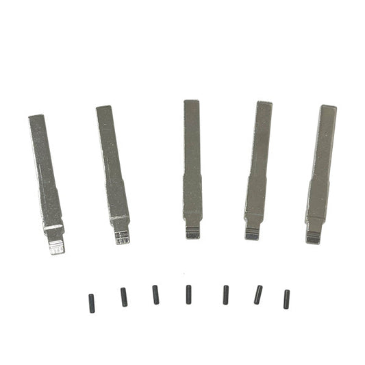 5 x 2020-2023 Ford / HU198 / Flip Blade Key Replacements w / 7 Pins / 5942527 / (STR- 5942527) (Bundle of 5)