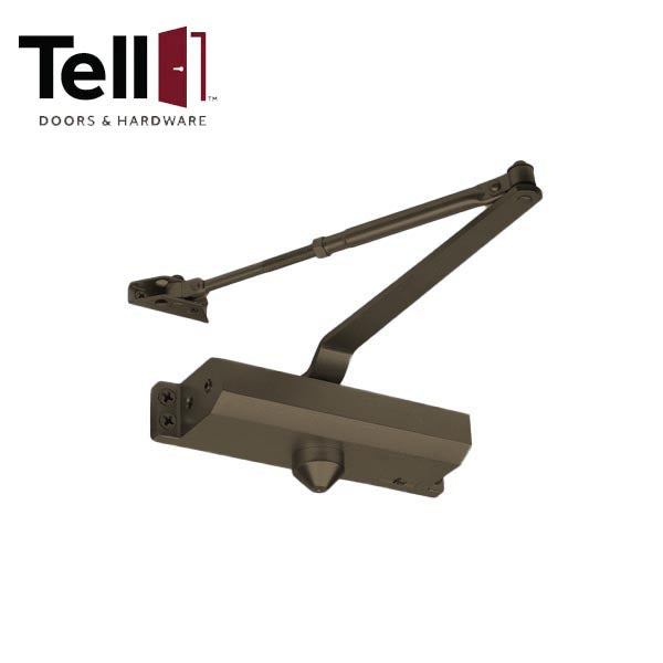 TELL - 300 Series - Heavy Duty Commercial Door Closer - Fixed Spring Tension - Grade 3 - Size 3 - Parallel Arm Bracket - Aluminum