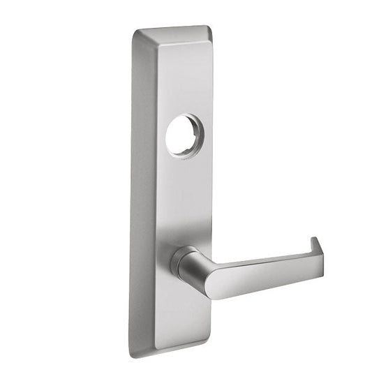 Accentra (Formerly Yale) - AU626F - Exit Device Trim - Classroom / Storeroom Function - Less Cylinder - For 1500, 2100, 6100, 7100 Series Exit Devices - Less Cylinder - RHR - Augusta Lever - Stainless Steel - Grade 1