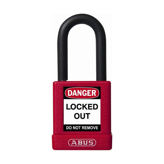 Abus - 06755 Plastic-Covered Aluminum Core Padlock 74/40 Optional Keying Finish Number Of Locks &