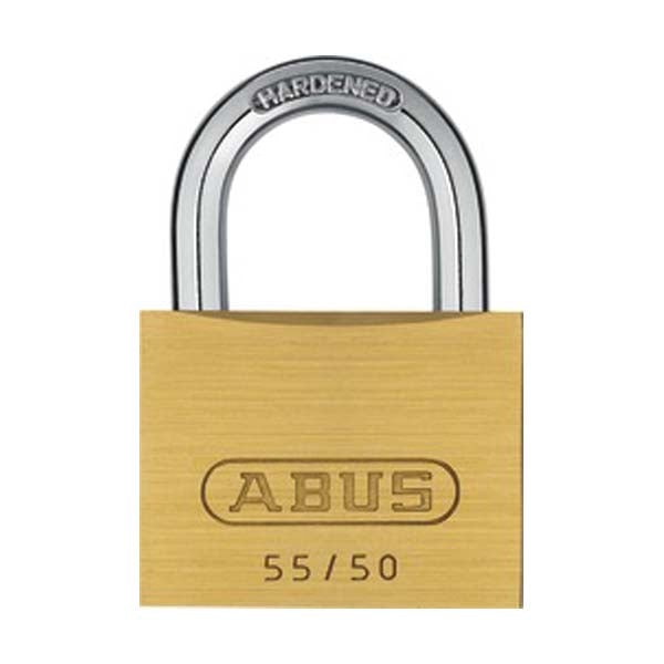 Abus - 55426 Padlock Brass 55/50 Optional Keying Locks & Cylinders