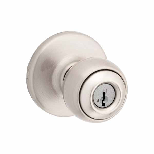Kwikset - 400 - Polo Knob - Round Rose - 15 - Satin Nickel - Entrance - SC1 Schlage - SmartKey Technology - Grade 3 - UHS Hardware