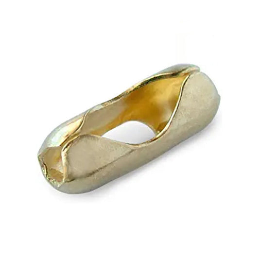 LuckyLine - 32025 - Number 6 - Ball Chain Coupling - Yellow Brass - 25 Pack - UHS Hardware