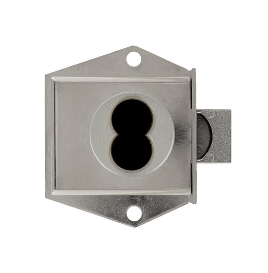 Olympus - 725M - IC Core Mortise Deadbolt Cabinet Door Lock - BEST SFIC - 1-1/16" to Cylinder Length - Standard Length Bolt - Satin Chrome - Optional Handing - Grade 1 - UHS Hardware