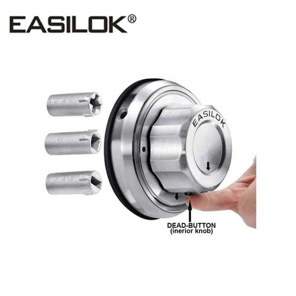 EASILOK - E2 - Single Cylinder Deadbolt Lock - Twist-To-Lock - Stainless Steel - UHS Hardware