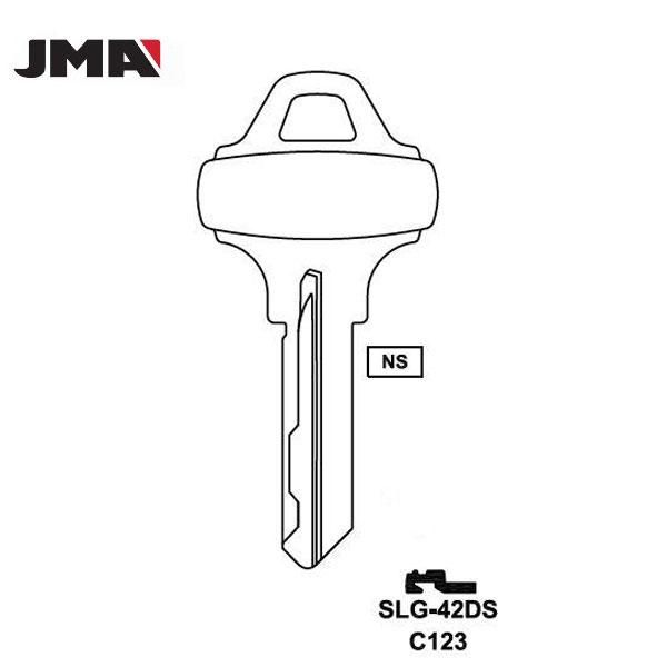 Schlage SCH / C123 6-Pin Key Blank - Brass (JMA-SLG-42DS) - UHS Hardware