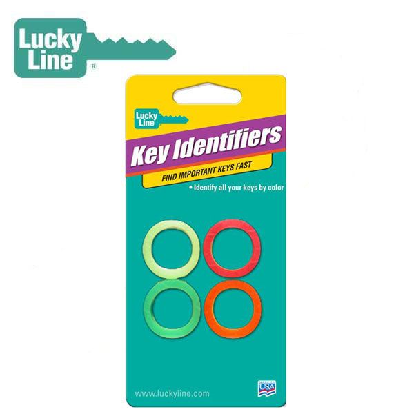 LuckyLine - 16706 - Key Identifiers - Medium - Assorted Neon (4 Pack) - UHS Hardware