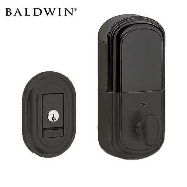 Baldwin Estate Evolved - 8231.B Traditional Electronic Deadbolt - Singl Cyl - Bluetooth - 190 - Satin Black - Grade 2 - UHS Hardware