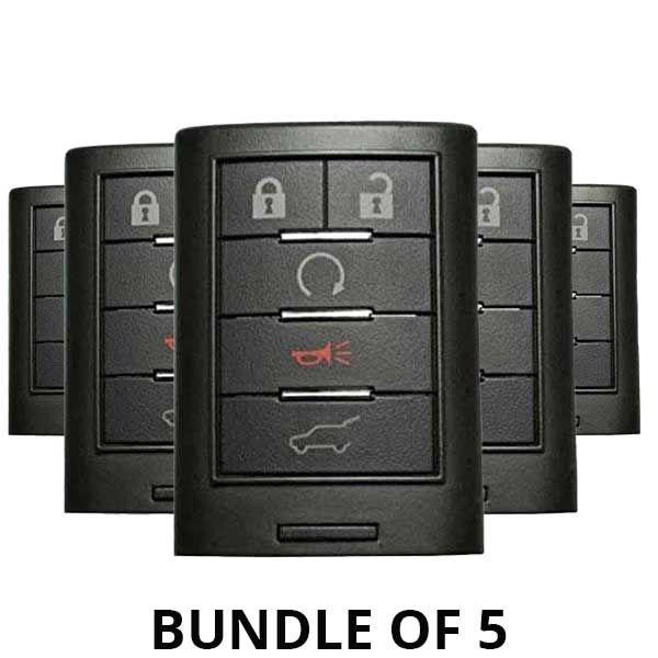 5 x 2010-2015 Cadillac SRX ATS XTS / 5-Button Smart Key / NBG009768 (BUNDLE OF 5) - UHS Hardware