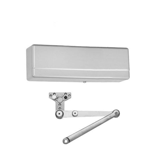 Sargent - 281 - Powerglide Cast Iron Door Closer w/ PSH - Heavy Duty Hold Open Parallel Arm w/ Positive Stop - EN - Sprayed Aluminum Enamel - Grade 1 - UHS Hardware
