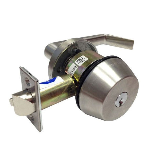 Marks USA -145KL - Commercial Deadlatch - Sgl Cylinder - Interior Lever Handle - 2 3/8" Backset - 32D - Satin Stainless - Grade 1 - UHS Hardware