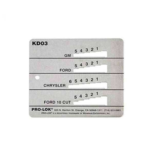 Pro-Lok - KD03 Key Decoder - GM - Chrysler - Ford - 10cut - UHS Hardware