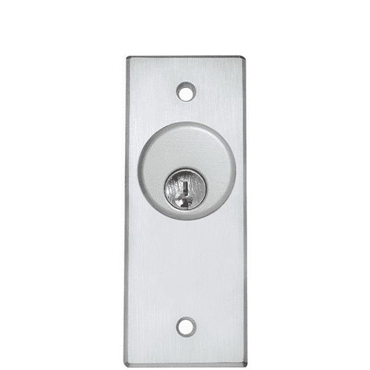 Camden CM-2020 - Flush Mount Narrow Key Switch - SPDT Momentary - Brushed Aluminum - UHS Hardware
