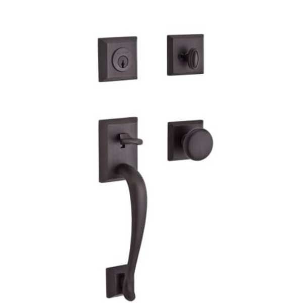 Baldwin Reserve - Napa Knob Handleset - Singl Cyl - Traditional Square Rose - 112 - Venetian Bronze - Grade 2 - UHS Hardware