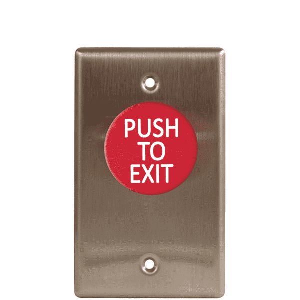 Camden CM-420RPTE - Push/Exit Single Gang Mushroom Switch - Momentary - 12/24 VDC - UHS Hardware